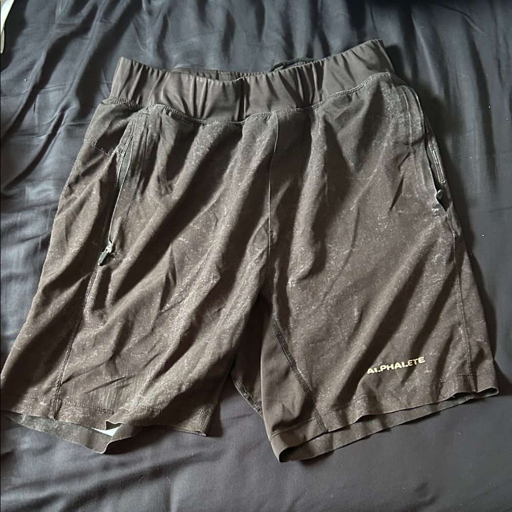 Alphalete Men's Charcoal Black Athletic Shorts
